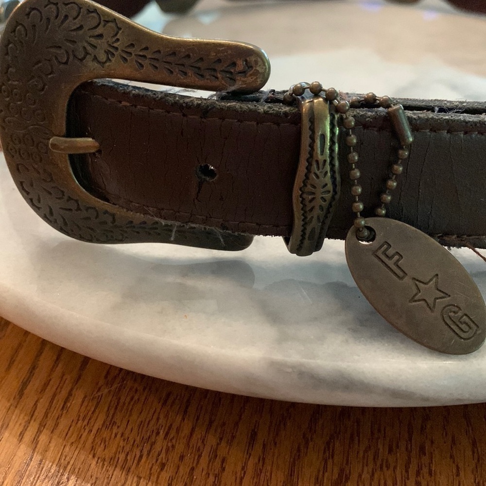 F&G belt leather and metal